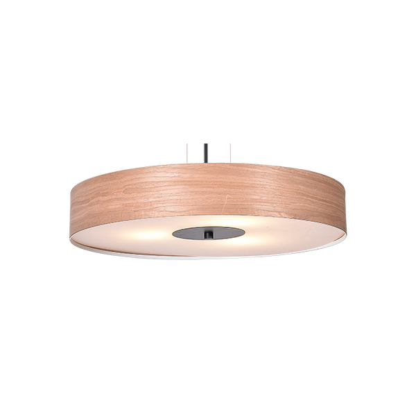 Circular wood grain material lampshade, ceiling light