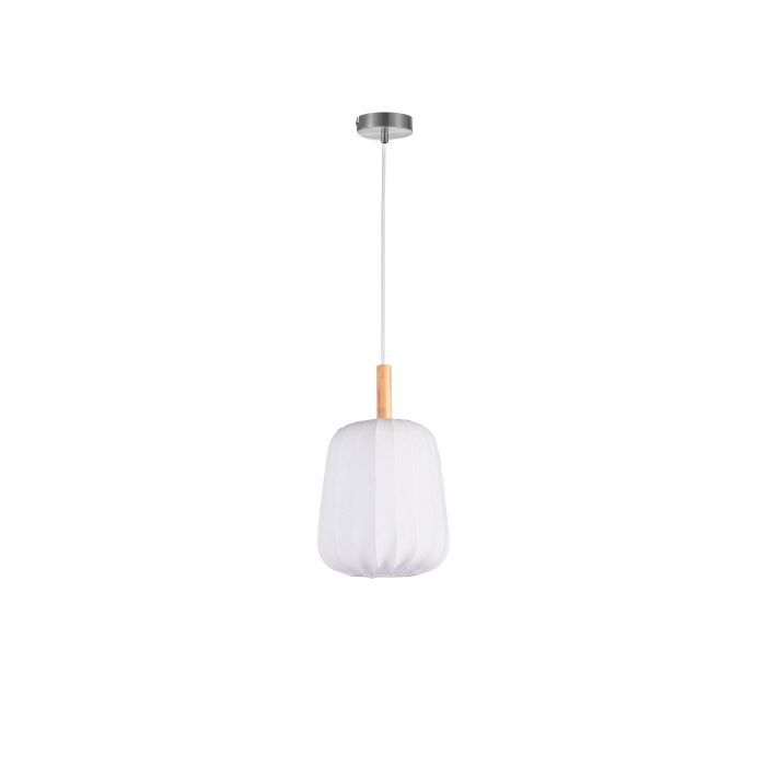 Pendant light,Wooden lamp frame, fabric lampshade