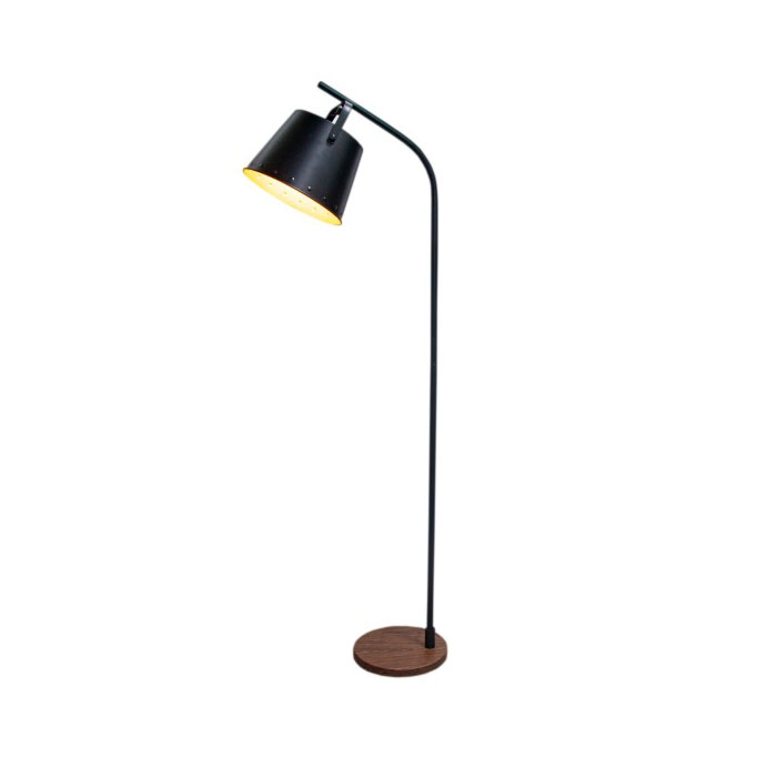 Arched floor lamp with black metal lampshade, metal lamp ...
