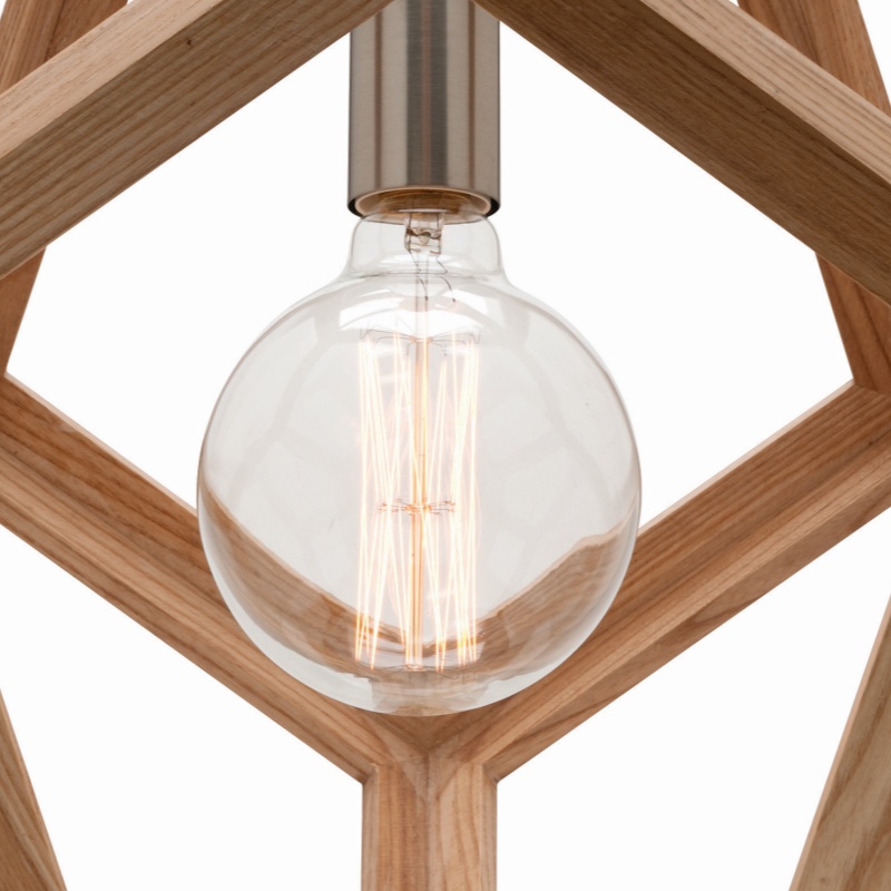 Pure Wooden Lighting Fixtures, Hexagonal Wooden Lampshade...