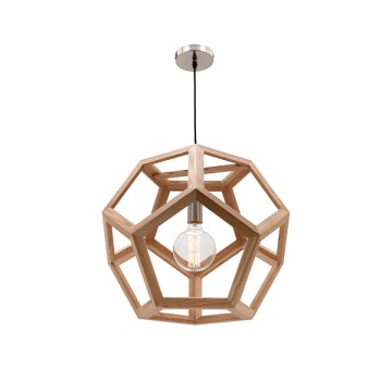 Таза жыгачтан жасалган жарык берүүчү приборлор, алты бурчтуу жыгач абажур...