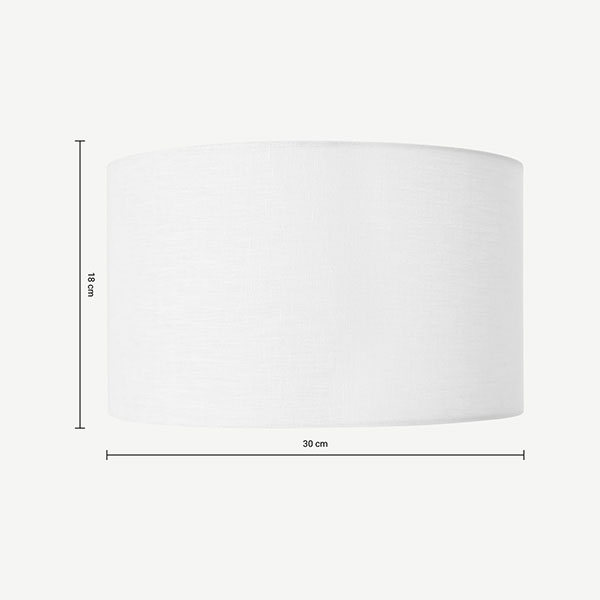 White Sackcloth lampshade