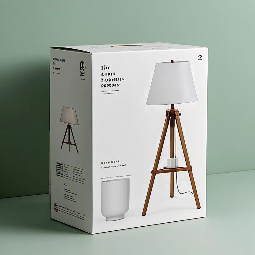 Colored boxes for packaging lighting fixtures