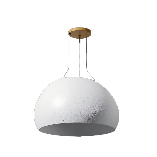 White Metal - framed EPS cement ceiling lamp