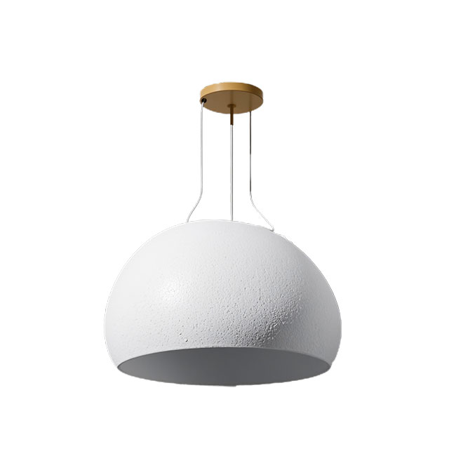 White Metal - framed EPS cement ceiling lamp