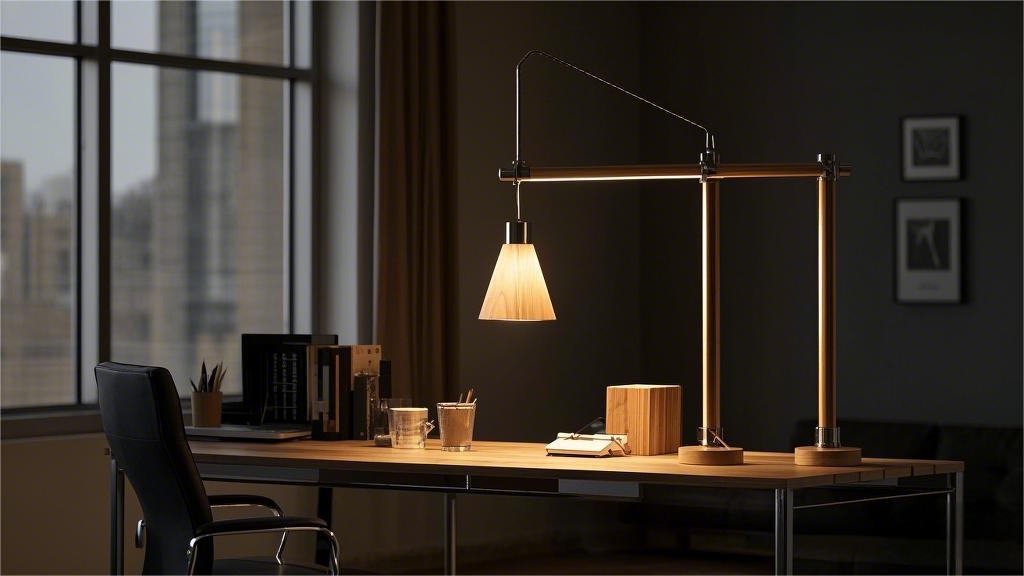 Lamp stand made of hardware and solid wood (3).jpg