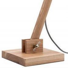 A table lamp with pure solid wood lampshade and lamp holder