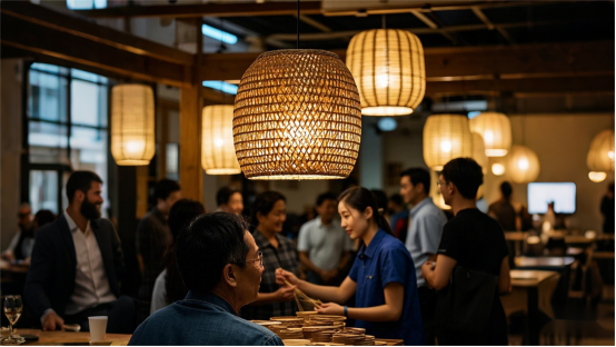 Weaving bamboo lampshade, E26 light bulb (2).jpg