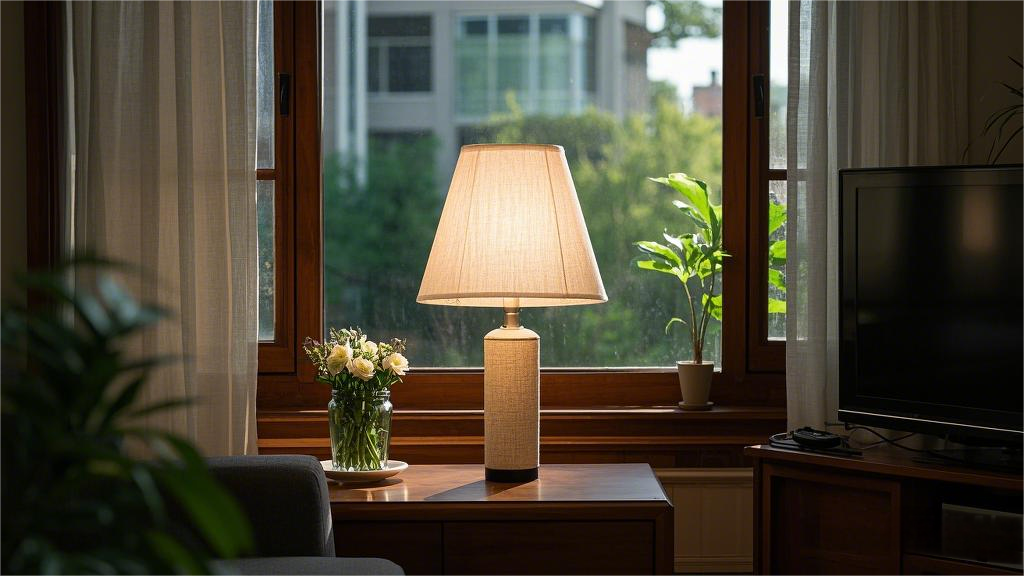 White Sackcloth lampshade, natural linen, drum shaped lampshade (3).png