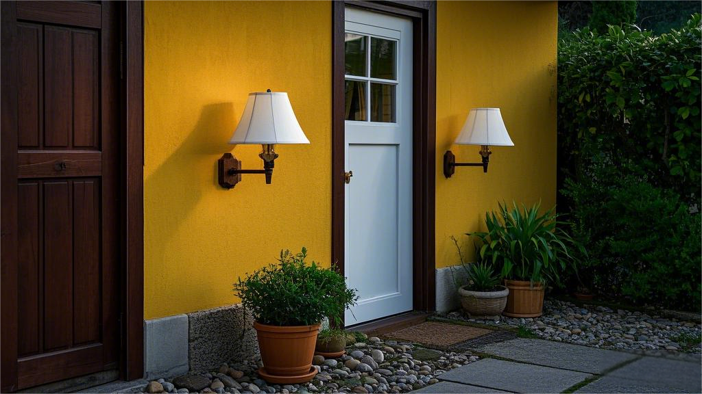 Wooden lamp holder with fabric lampshade wall lamp (1).png