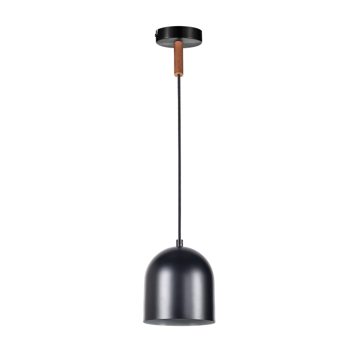 Pendant Lamp with Modern Matte Black Lampshade