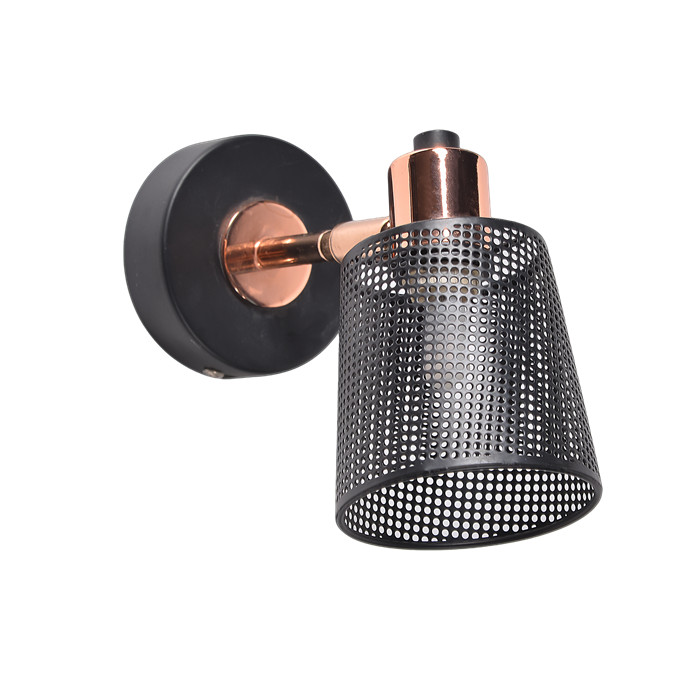 Wall Lamp with Copper-Black Mesh