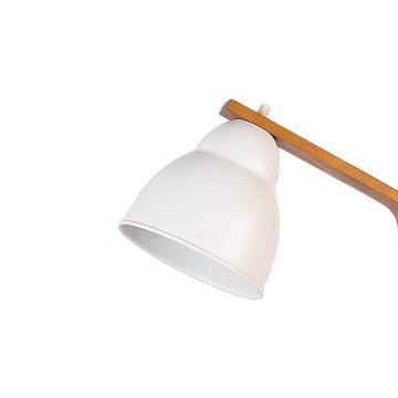 Ак абажур менен пол лампа