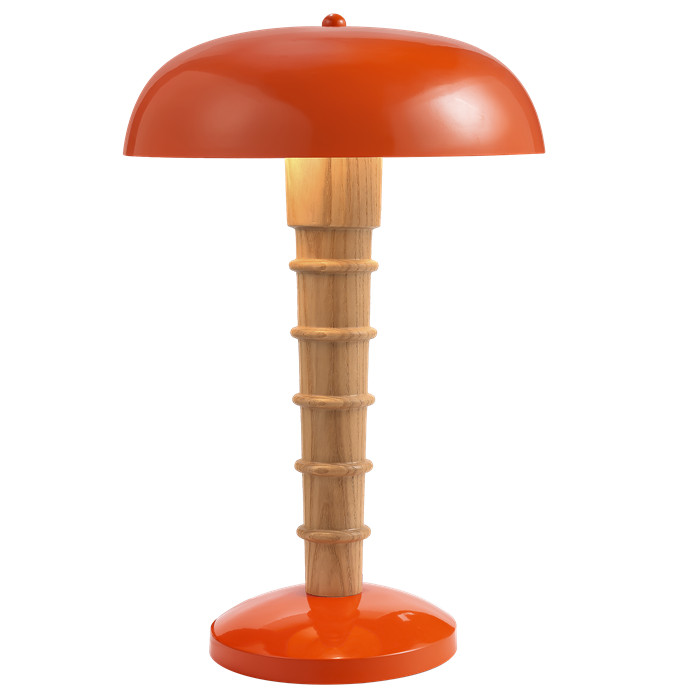 Table Lamp with Red Mushroom lampshade