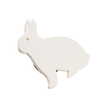 Стенна лампа с форма на бял заек
