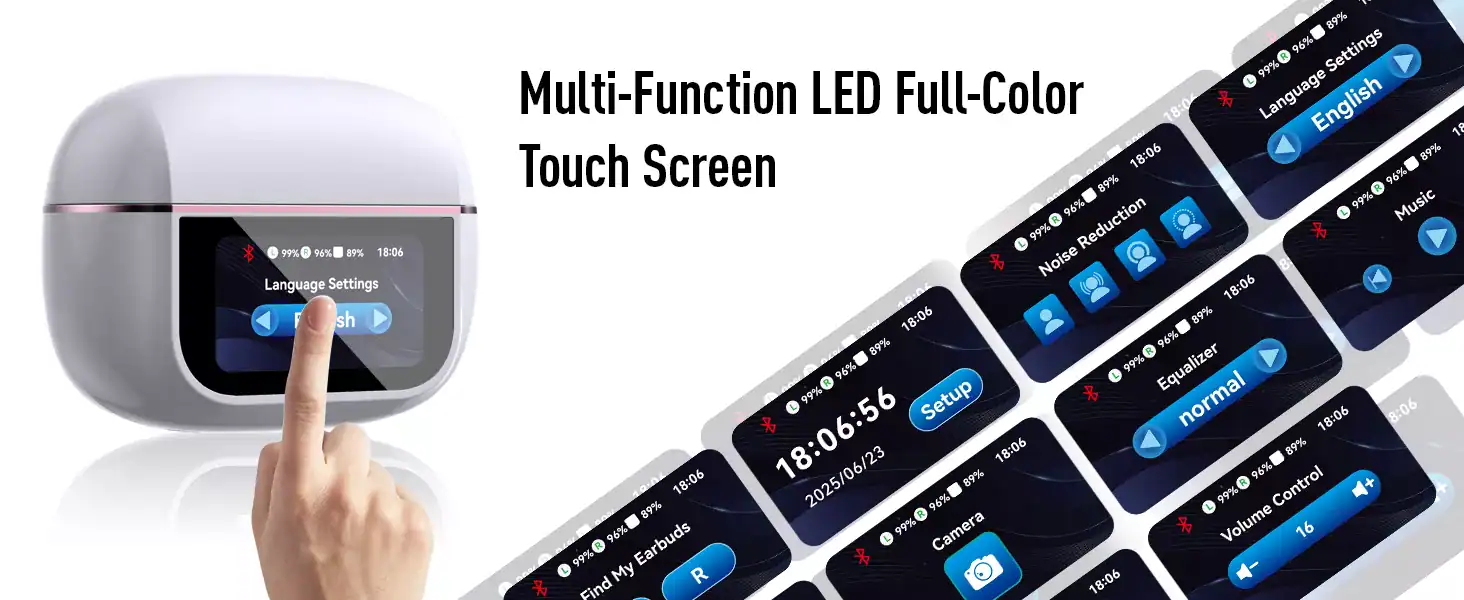 Touch screen noise-canceling bluetooth headphone oem (4)