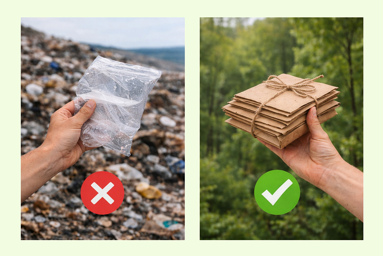 Imagem 3: embalagens de plástico versus embalagens de papel.jpg