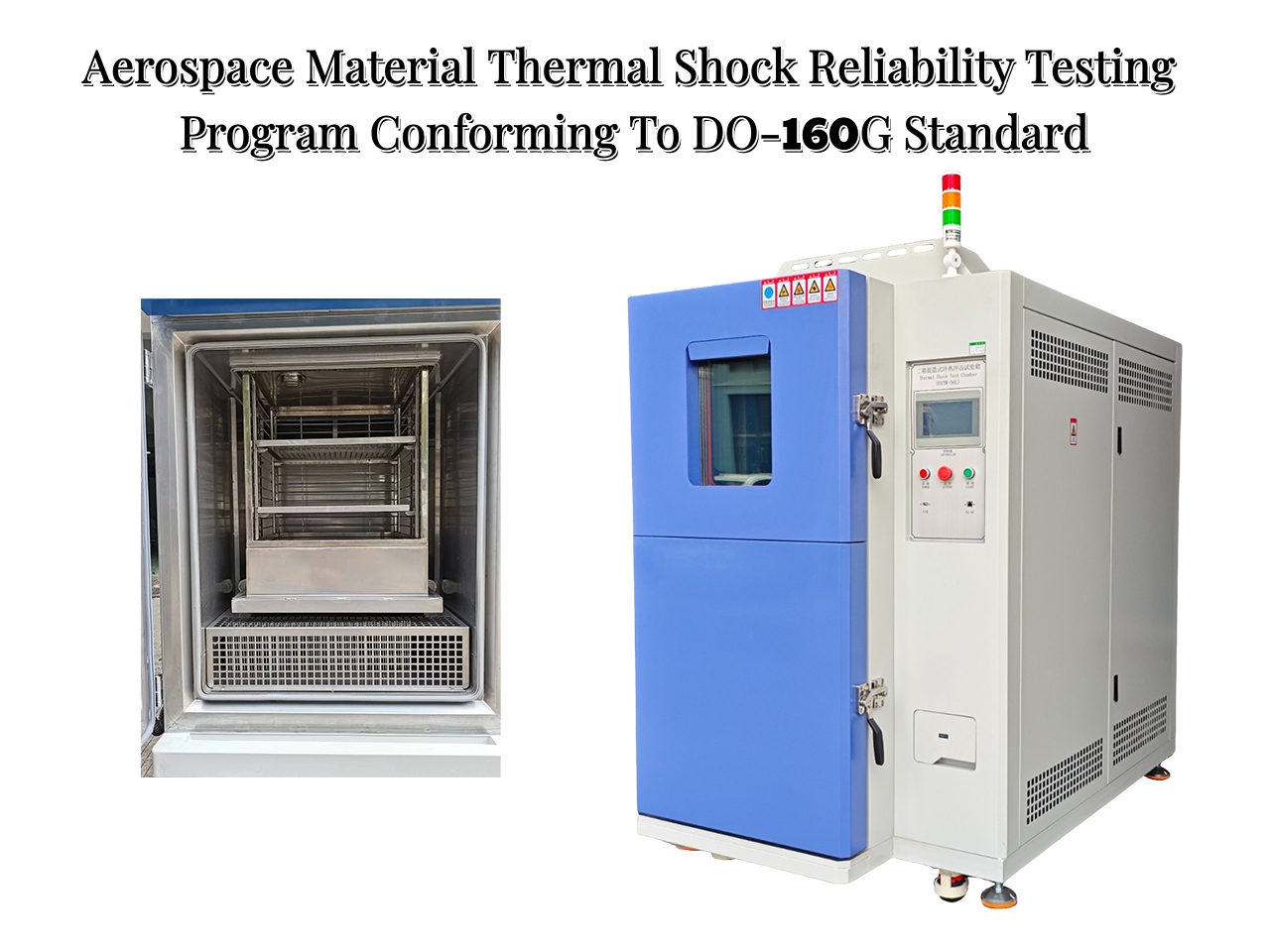 Programme d'essais de fiabilité des matériaux aérospatiaux sous choc thermique, conforme à la norme DO-160G