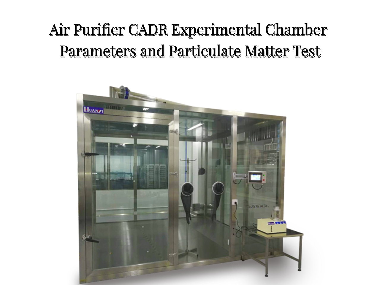 Paramètres de la chambre expérimentale CADR du purificateur d'air et test des particules