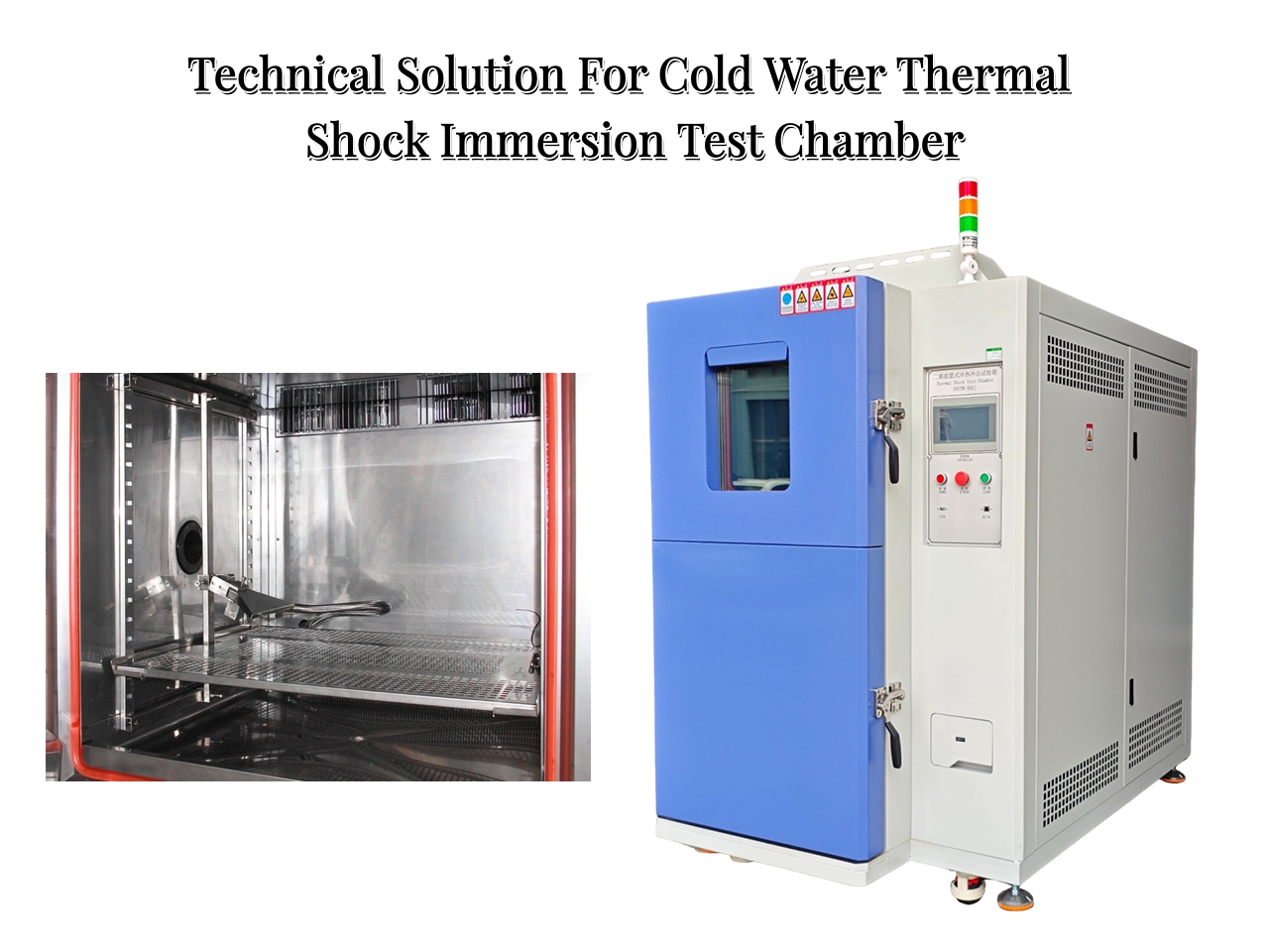Solution technique pour chambre d'essai d'immersion en eau froide par choc thermique
