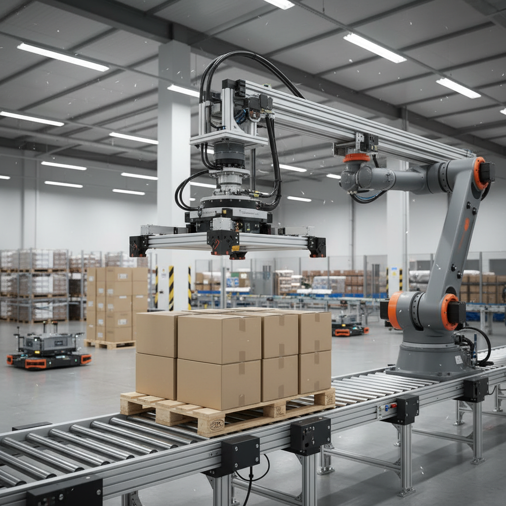 Single Axis Robot Arm For Palletizing Goods
