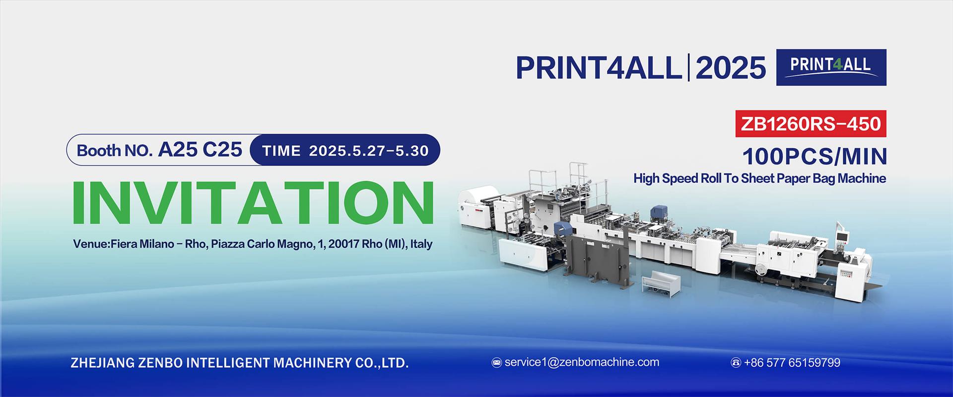 Fully Automatic Roll Feeding Paper Bag With Handle Making Machine