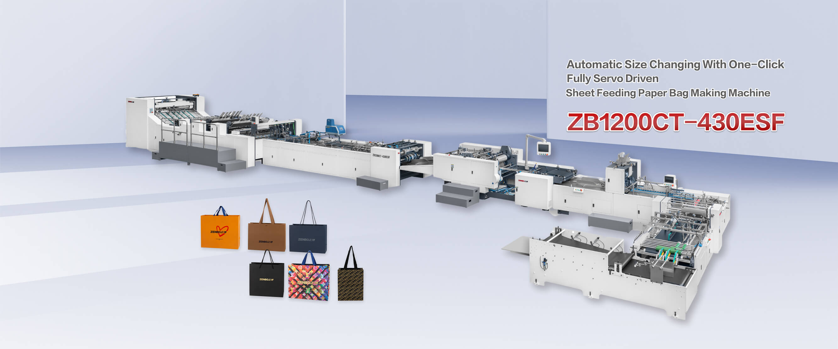 Fully Automatic Roll Feeding Paper Bag With Handle Making Machine