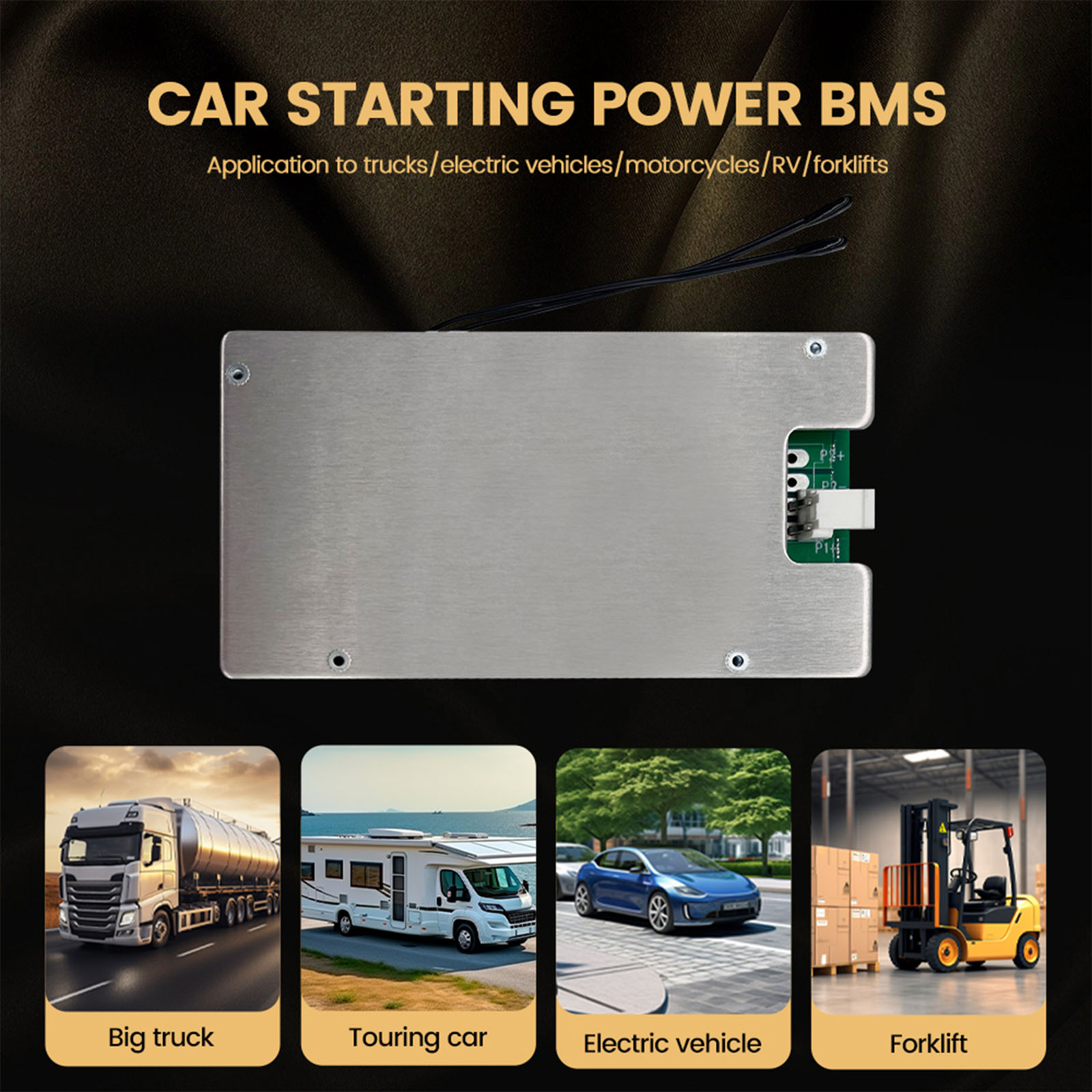 Car Starting Jumper BMS For Electric Vehicles with 10A 12V 24V 500A for Lifepo4 Li-Ion Cells (2)