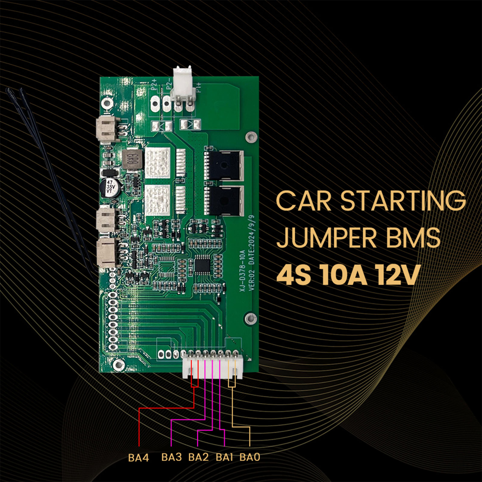 Car Starting Jumper BMS For Electric Vehicles with 10A 12V 24V 500A for Lifepo4 Li-Ion Cells (6)