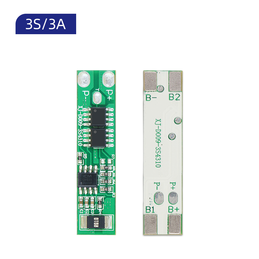 XJ-D009 3S 3A 12V BMS for 18650 21700 LifePO4 NMC Li-ion Battery
