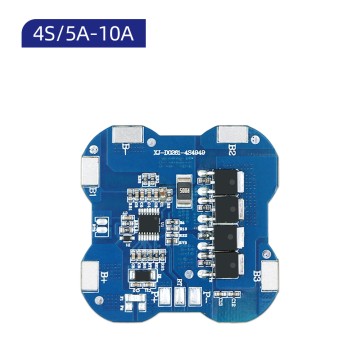 XJ-D0261 4S 12V 10A Square Rounded Corner BMS for 4-Cell 18650 Batteries