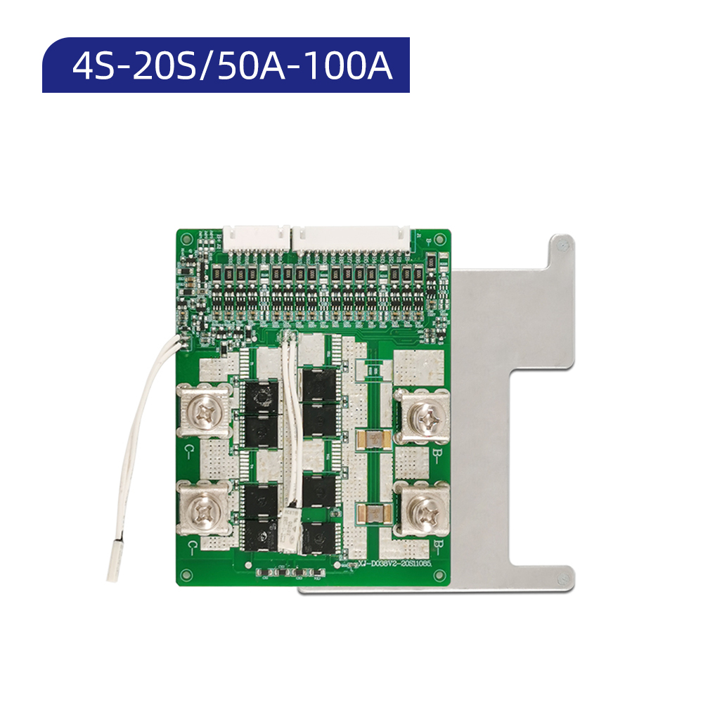 XJ-D038V2 4S-20S 50A-100A hardware BMS suitable for 4S-20 NMC/LFP batteries