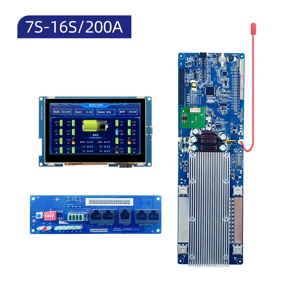 XJ-SH06 Smart 7S-16S 24V 48V 51.2V 200A BMS wit...