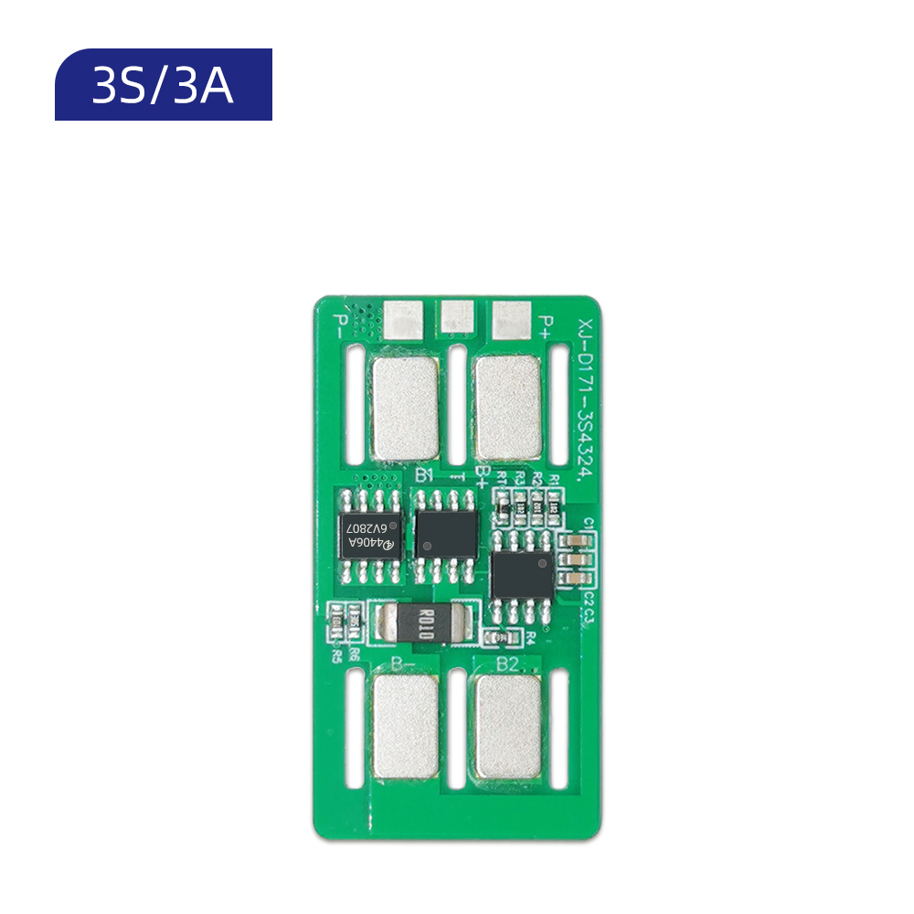 XJ-D171 3S 3A 12V NTC BMS LifePO4 NMC Li-ion Battery Management System