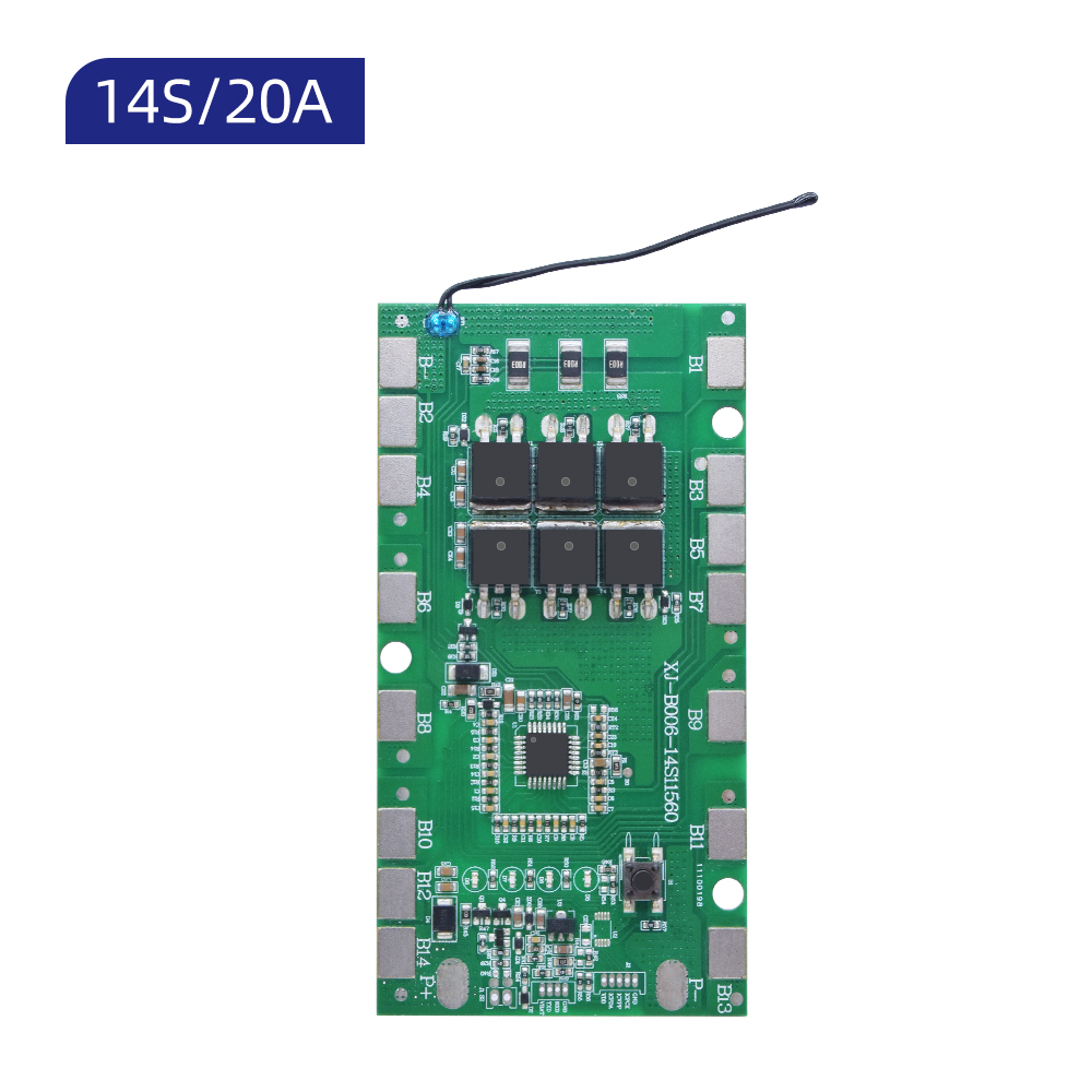 XJ-B006 14S 20A 52V LifePO4 LFP Li-ion Ternary NMC Battery Management System BMS