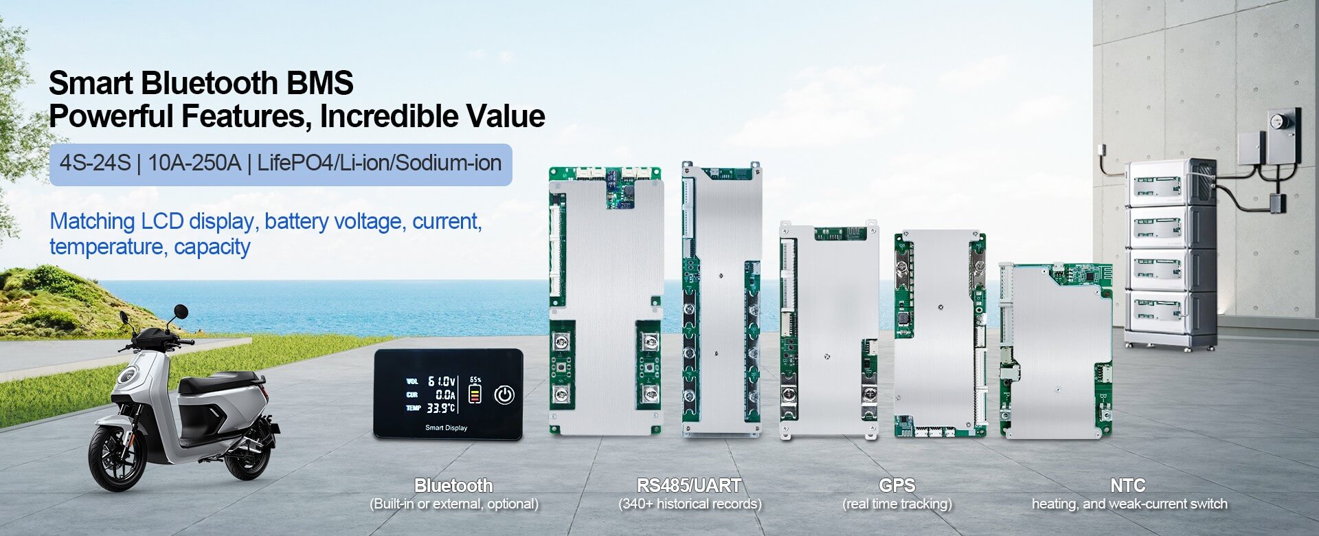 XJ Home Energy Storage BMS 7S-16S 100A/200A