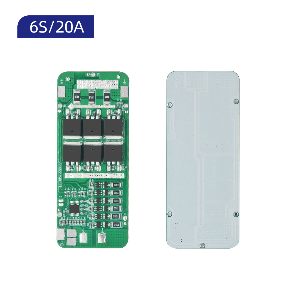 XJ-D057 6S 20A BMS 3.2V 磷酸铁锂电池/3.7V 锂离子电池 BMS，带平衡 NTC 功能