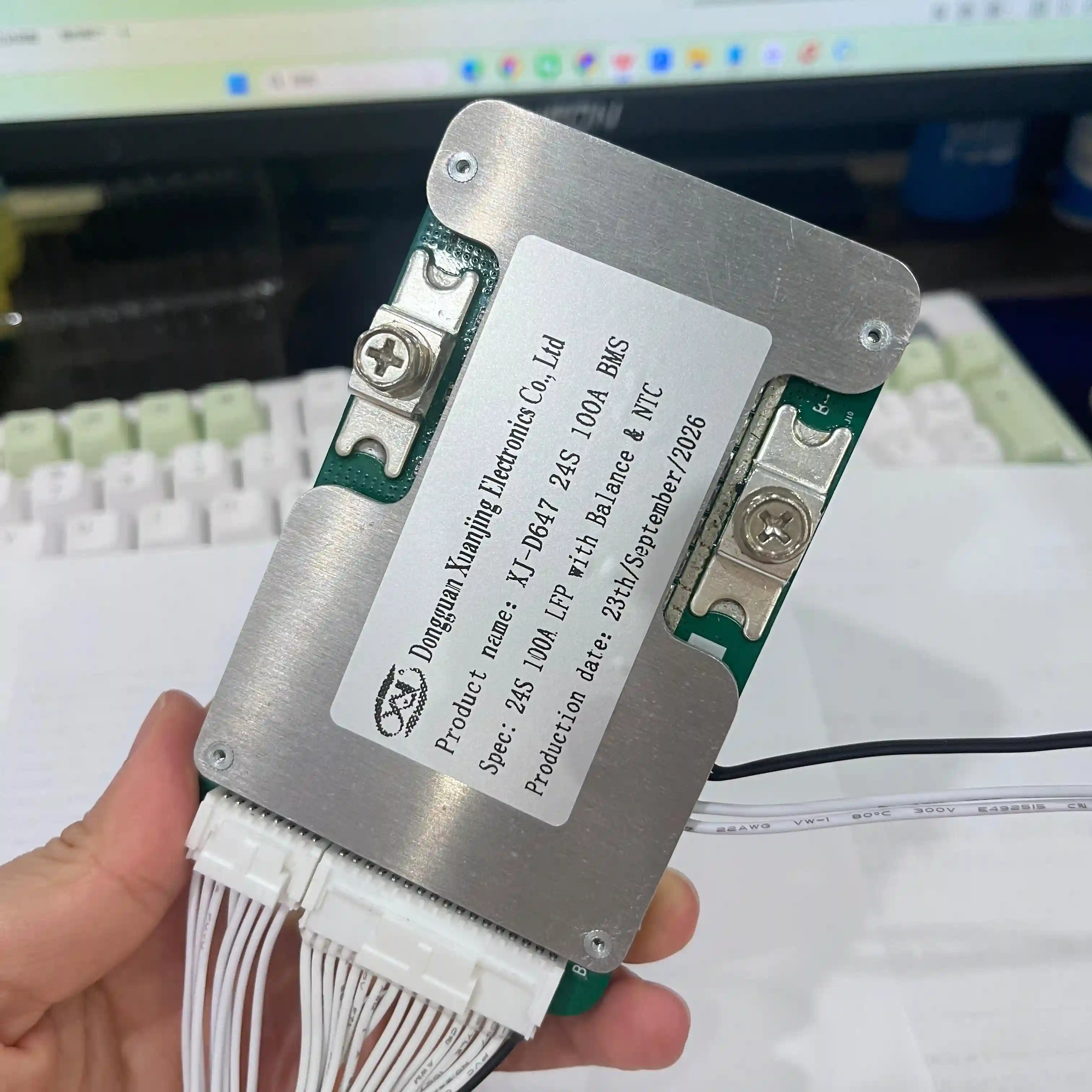 New Launch: XJ-D647 6S–24S 100A Compact High-Current BMS | Dual NTC & Passive Balance Design