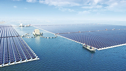 Offshore solar panels