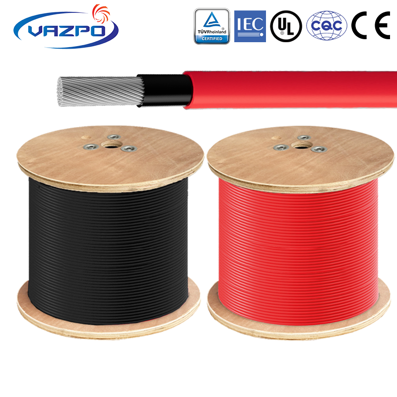 Câble solaire en alliage d'aluminium TUV PV-AL monoconducteur 4 mm²/6 mm²