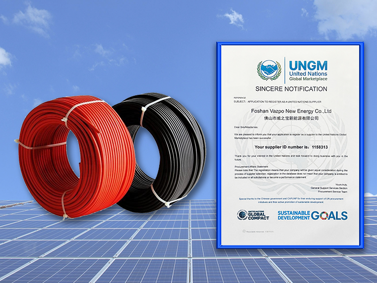 Vazpo New Energy Awarded United Nations Supplier Qualification Certificate