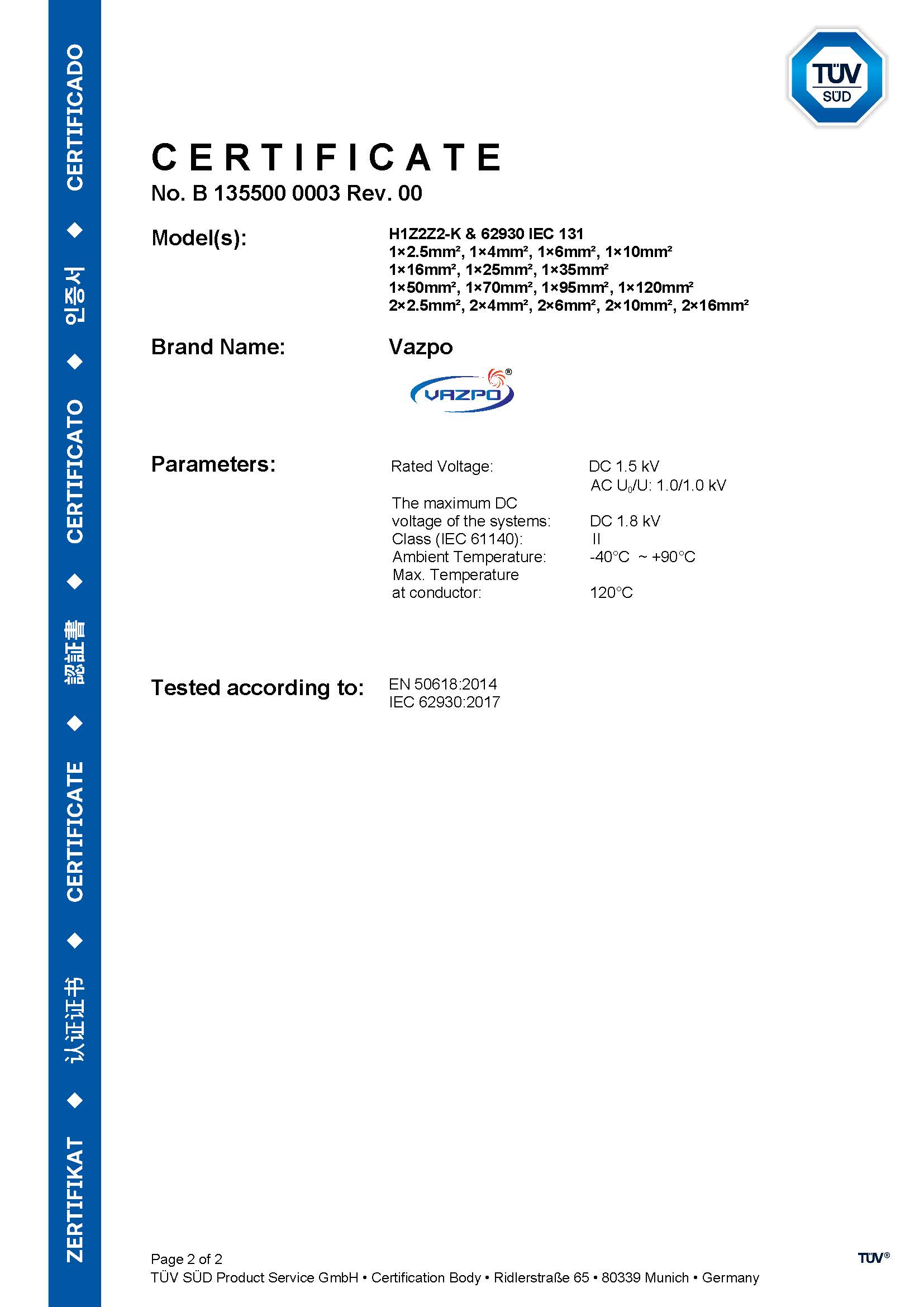 H1Z2Z2-K & 62930 IEC 131 CERTIFICATION TUV_Page_2