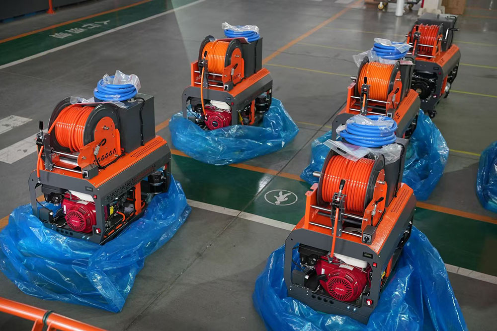 AMJET sewer jetter machine quality inspection before shipping.jpg