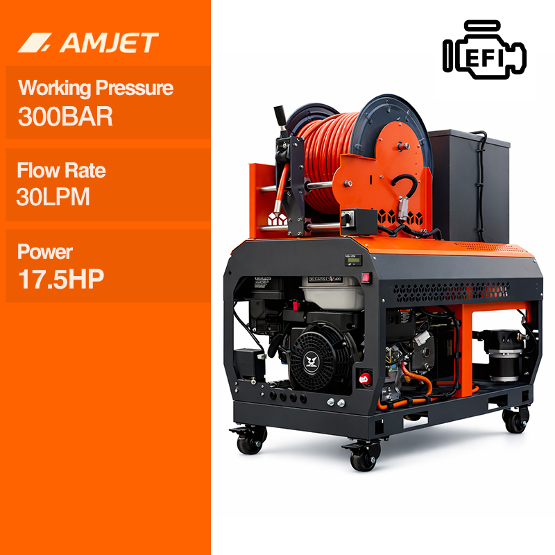 Amjet Thunder 530EFI Sewer Hydro Jetter