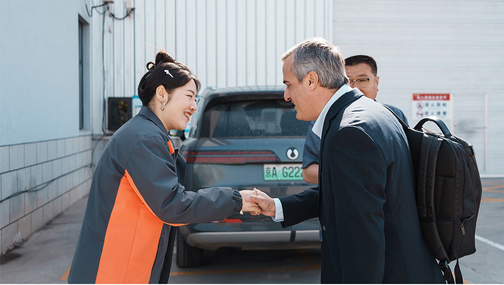 Customer discussing sewer jetter details with Amjet staff.jpg