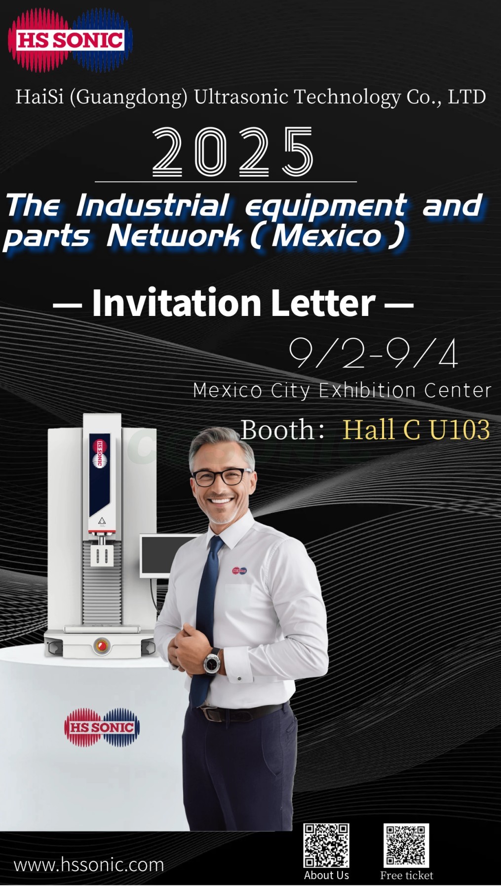 Big News! HS SONIC will be exhibiting at the Mexico Industrial Equipment Exhibition in September to explore new opportunities in ultrasonic technology