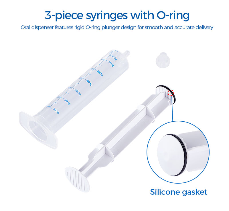 Oral syringe for medication (oral dispensing syringe) (3)
