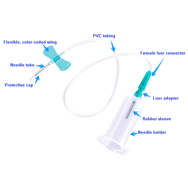 Blood collection set components