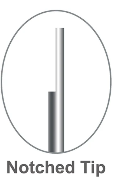 Notched Tip Irrigation Needle