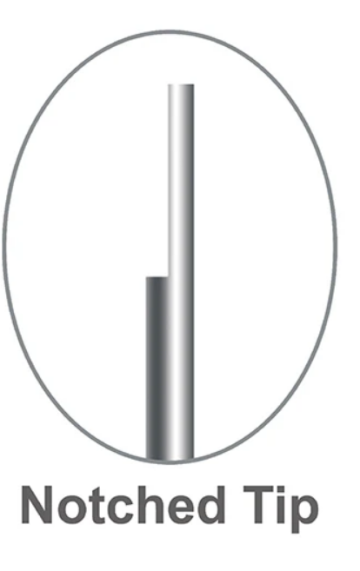 Irrigatienaald met gekerfde punt